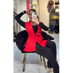 Kuşaklı yelek kırmızı 