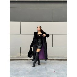 PELUŞ KÜRK KABAN SİYAH