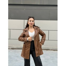 DERİ CEKET KAHVERENGİ