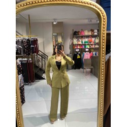 KETEN CEKET TAKIM YAĞ YEŞİLİ