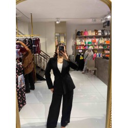 KETEN CEKET TAKIM SİYAH