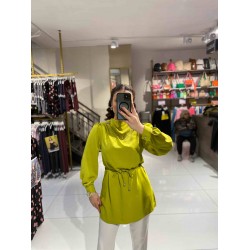 GÜMÜŞ DETAY YAĞ YEŞİLİ TUNİK 