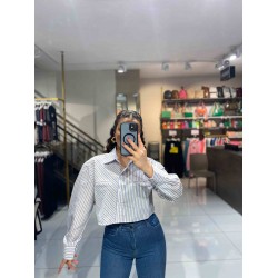 ÇİZGİLİ CROP GÖMLEK